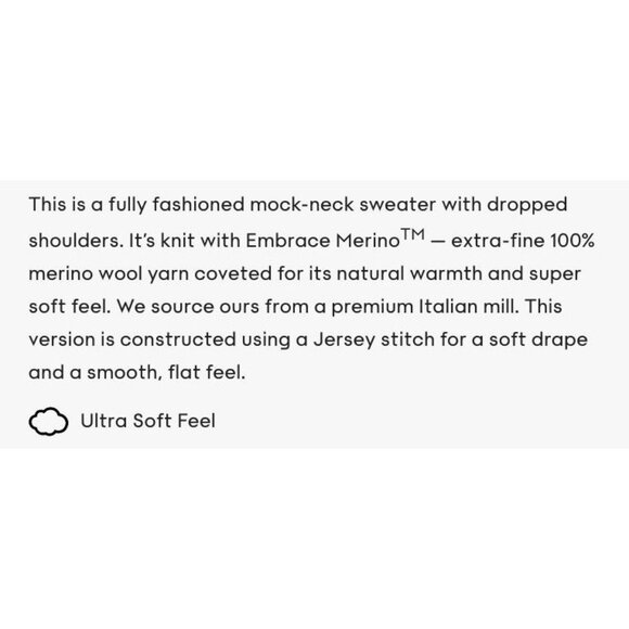 Aritzia Wilfred 100% Merino Wool Cyprie Funnel Neck Sweater Size Small - Picture 5 of 9